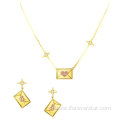 925 Necklace and Earrings Jewelry Sets Woman